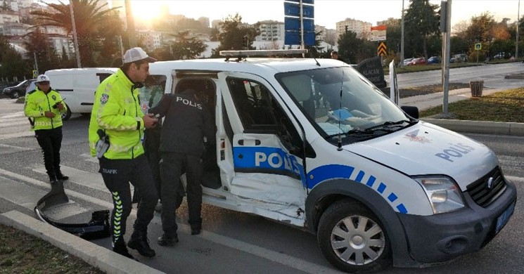 Samsun'da Polis Aracı Kaza Yaptı! Yaralılar Var