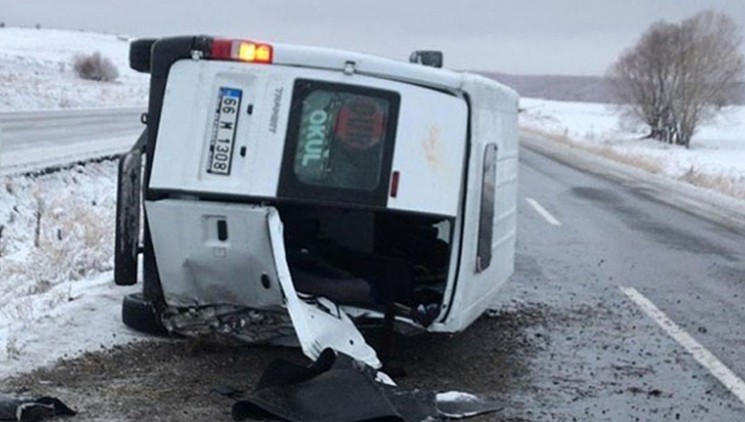 Yozgat'ta Engelli Öğrencileri Taşıyan Servis Devrildi: 6 Engelli Yaralı!