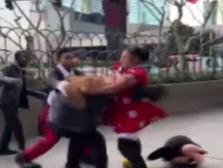 Minnie Mouse, güvenlik görevlisini dövdü