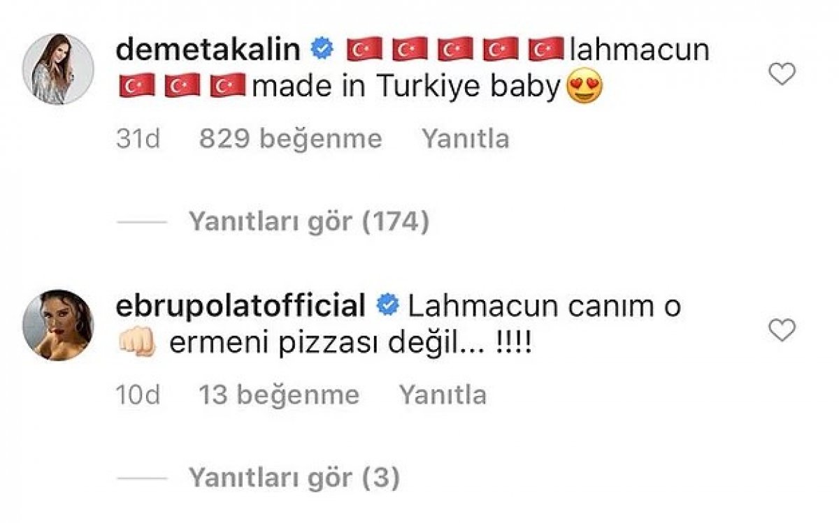 Kim Kardashian, lahmacuna 'Ermeni pizzası' dedi