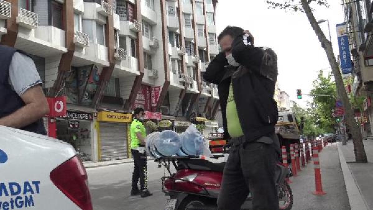 Sokağa çıkma kısıtlamasında motosiklet ile tur atarken yakalandı -3