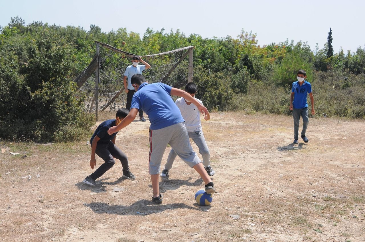 Kocaeli de atık malzemeleri spor yapmak için kullandılar #1