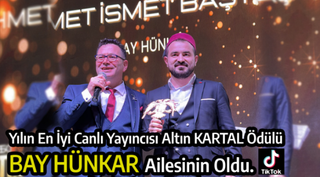 Bay Hünkar Yılın En İyi Canlı Yayıncısı Atın Kartal Ödülünün Yeni Sahibi Oldu.