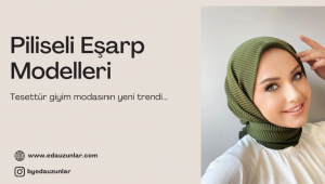 Stilinize Renk katacak En Şık Eşarp Modelleri : Piliseli Eşarp