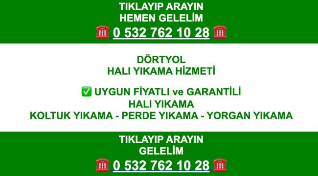 Hatay Dörtyol Halı Yıkama - Ankara Polatlı Halı Yıkama
